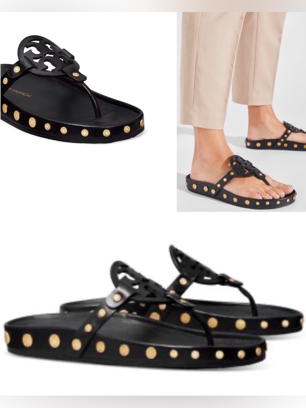 Tory Burch Women's Miller Cloud Coin Sandal